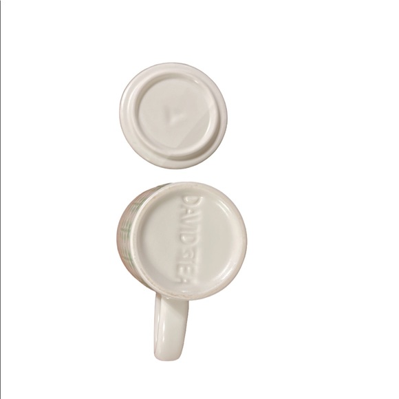 David’s Tea coffee tea mug cup with lid penguin flowers 🌸HOST PICK🌺 - Picture 3 of 5